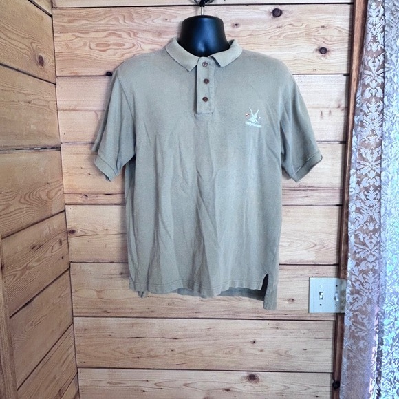 Helly Hansen Other - Vintage Polo Shirt Mens Large Khaki Beige Sailing Embroidered Helly Hansen